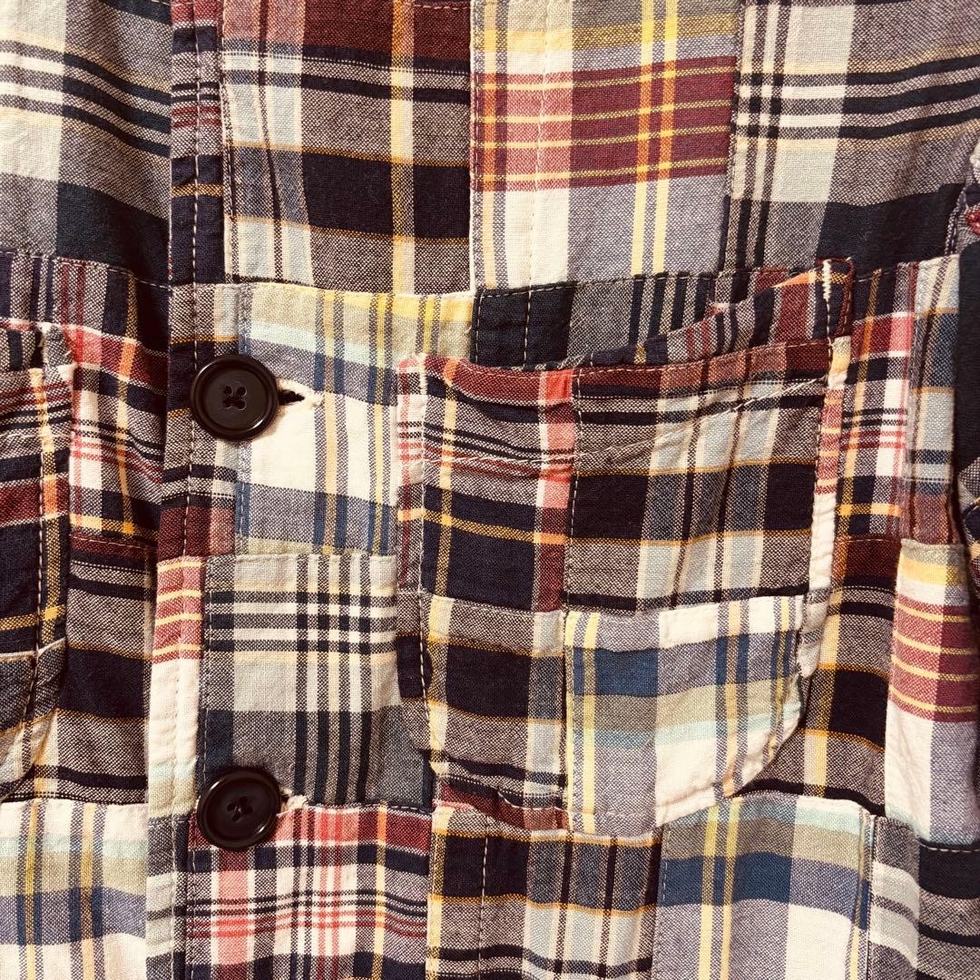 Engineered Garments Patchwork Shirt S Madras Chec… - image 6