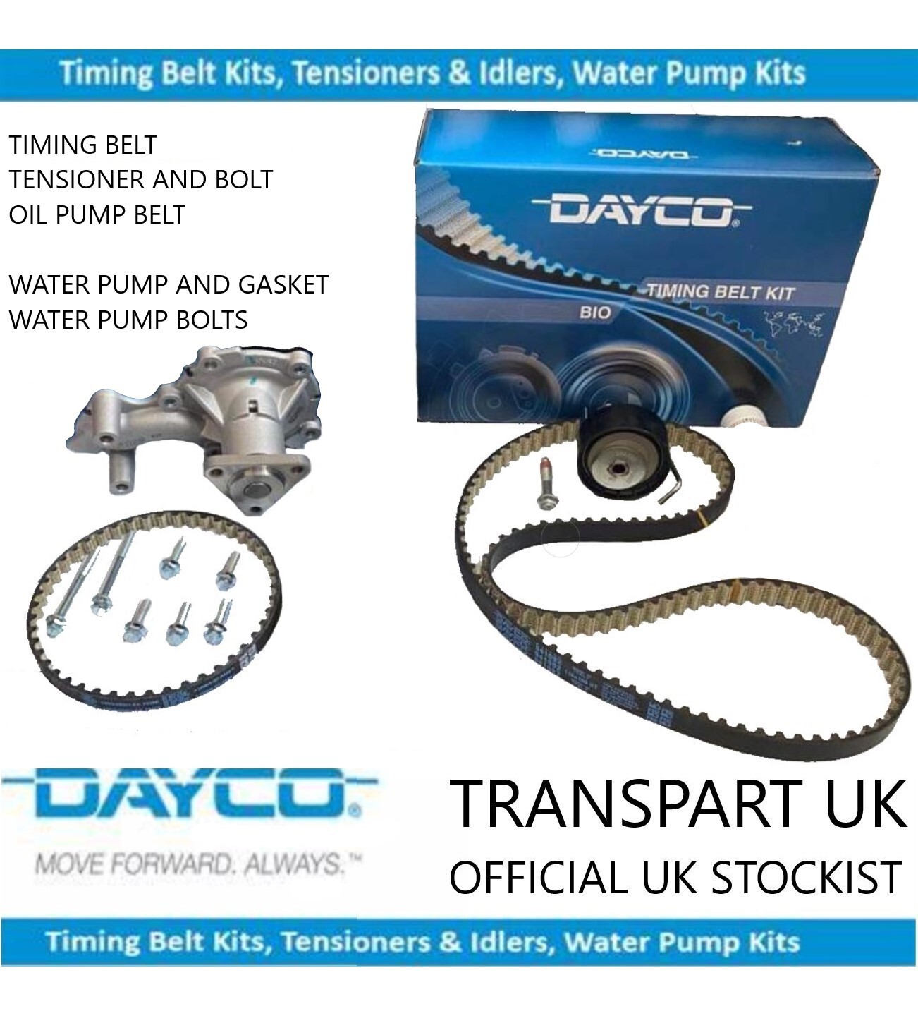 *FORD 1.0 ECOBOOST TIMING BELT KIT 18.1MM OIL PUMP BELT BIO WET BELT