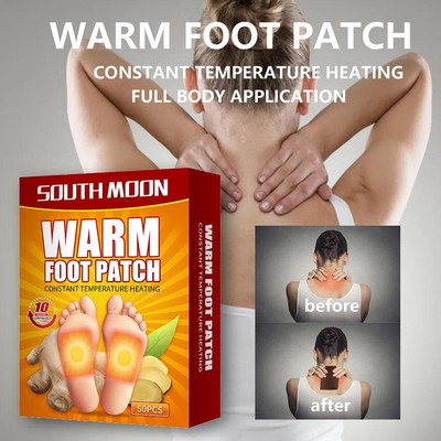 50PCS  Ginger Foot Patches Pads Toxin Removal Weight Loss Anti-Swelling 