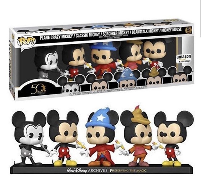 Funko Pop! Disney Archives Mickey Mouse 5 Pack Amazon Exclusive