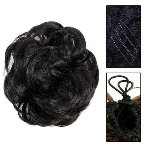 Womens Girls Wavy Curly Pony Tail Hair Bun Scrunchie Hair Extension Hairpiece - Picture 8 of 22