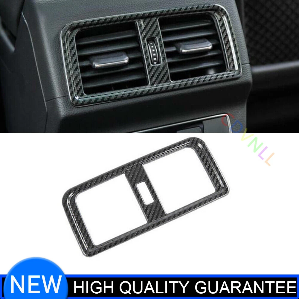 Fit For Audi Q5 2018-2021 Carbon Fiber Steel Rear Air Outlet Vent Frame Decor 1*