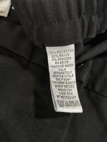 Womens 16P Linea by Louis Dell'Olio Black Polyester/Rayon Pants Preowned - Picture 7 of 7