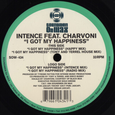 Intense (2) - I Got My Happiness / VG+ / 12''''