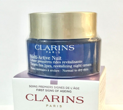 N0B0X 2026+ CLARINS MULTI-ACTIVE NUIT Revitalizing NIGHT Cream 1.7oz Firming dry