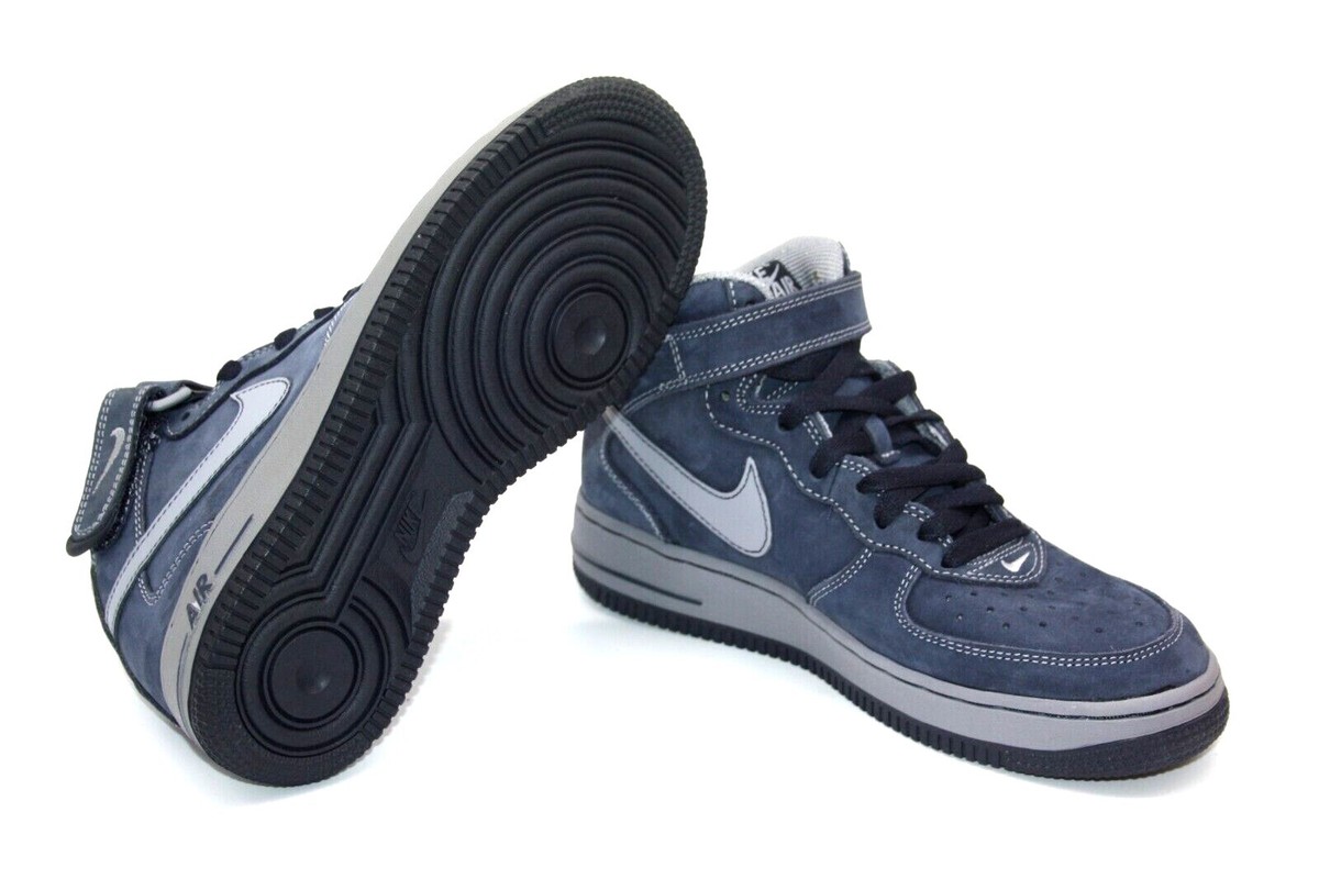 NIKE AIR FORCE 1 MID (GS) 306603-401 DARK OBSIDIAN/STEALTH