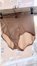 Vtg MAIDENFORM 44450 L Satin Tuxedo Hi Waist Shaping Brief Panties
