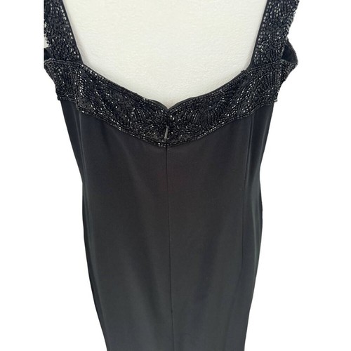 Jovani Dress Black Vintage Long Beaded Wedding Guest Formal Cocktail Women Sz 12 - Picture 9 of 13