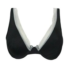 New Victorias Secret Unlined Demi Bra Lace Trim Sheer Stretch Black