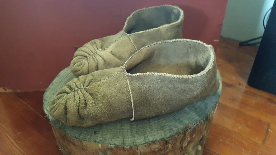 PUCKER TOE WOODLAND STYLE MOCCASINS/ LONGHUNTER/ FUR TRADE/ MOUNTAIN MAN  — 第 4/4 张图片