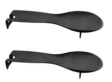 2 Pack Black Spoon Rest Keep Counters Clean Heat Resistant Kitchen Nylon New