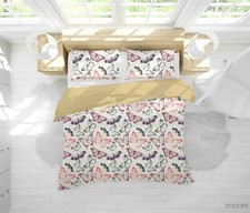3D Butterflies Pattern Colorful Quilt Cover Set Duvet Cover Bedding Pillowcases
