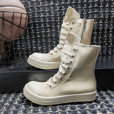 Rick Casual simple high-top men's cloth shoes lace-up board shoesOwens