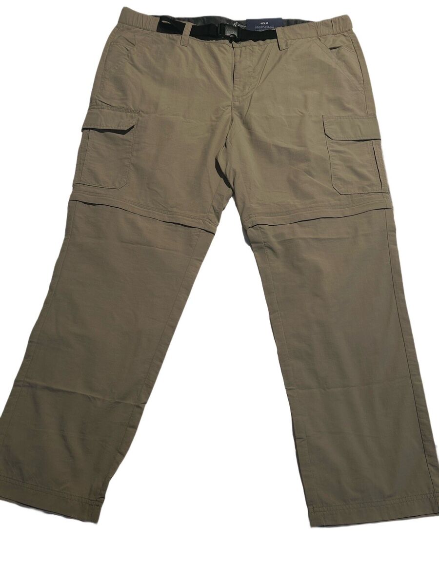 Croft & Barrow Men's Belted Zipoff Cargo Pants 46 X 32 TAN Croft & Barrow Men's Belted Zipoff Cargo Pants 46 X 32 TAN