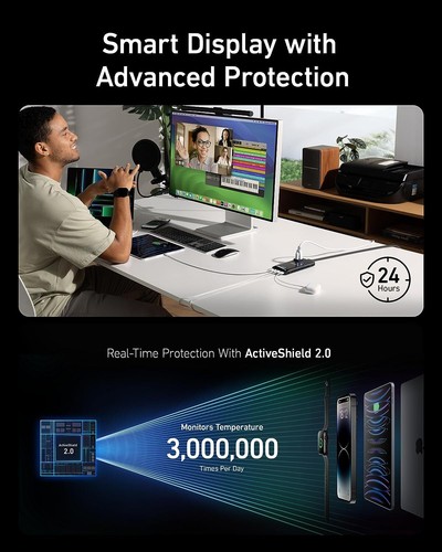 Anker Prime 6-in-1 USB C Ladestation 140W Steckdosenleiste 5ft abnehmbares Kabel - Bild 6 von 6