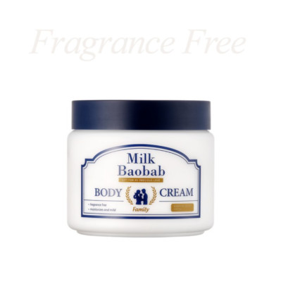 Milk Baobab Family Body Cream 500g Fragrance Free Unscented K-Beauty