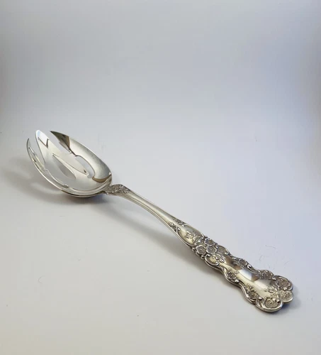Gorham Buttercup 1899 Sterling Silver 3Tine Pierced Tablespoon Serving Spoon