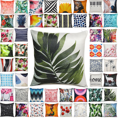 Printed Cushion Cover Throw Pillow Case For Sofa Decorative Single Pcs 16 18 20