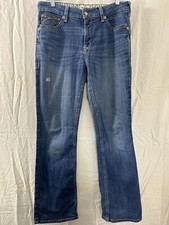 Ariat REAL Denim Womens 31R Stretch Whipstitch Mid Rise Bootcut Jeans