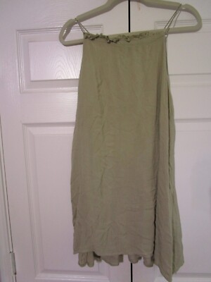 Love Tree Womens Mini Dress Large Sage Green Spaghetti Strap Lined | eBay