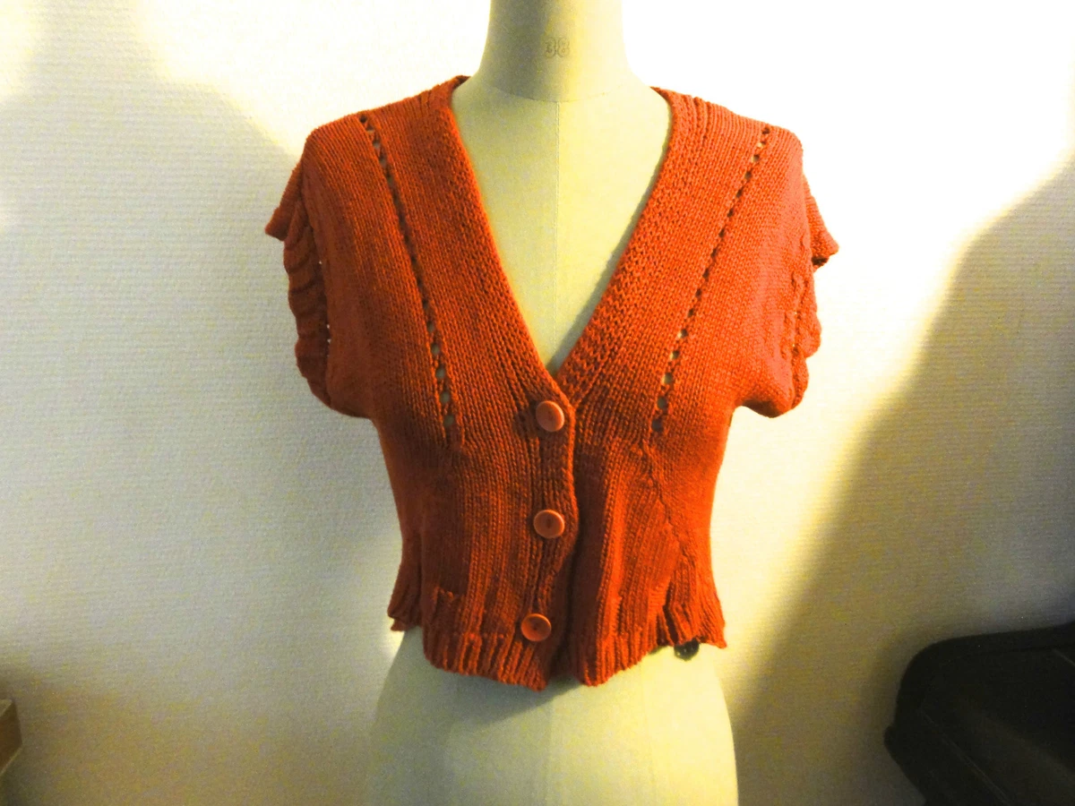 Boléro En Maille Lilith Couleur Rouille - Taille 36/40 - Occasion En Très Bon état (impeccable)