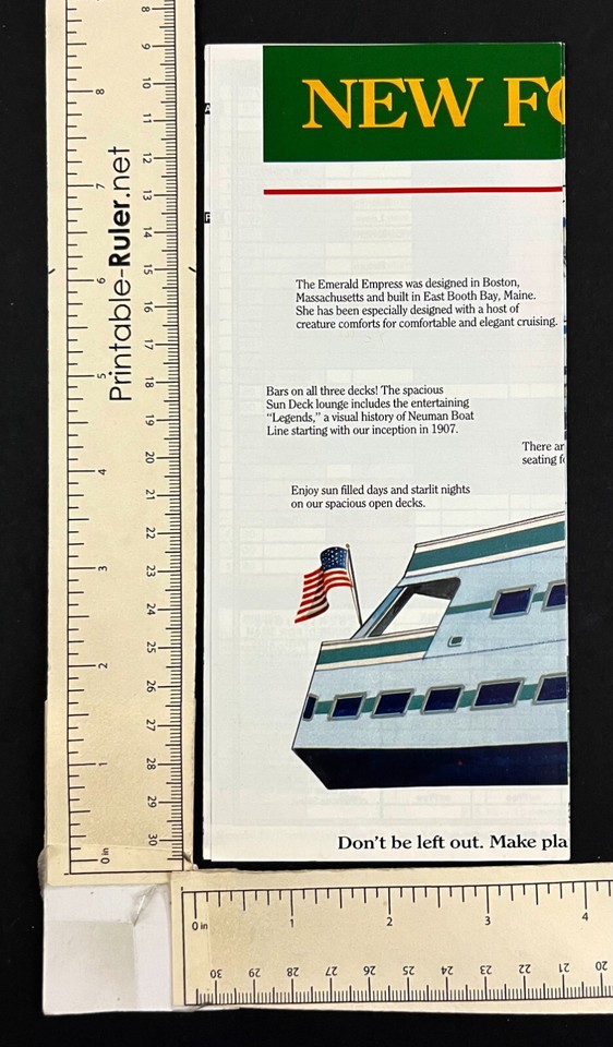 1994 Sandusky OH Lake Erie Cruises Emerald Empress Ship Vintage Travel