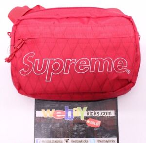 Supreme New York Red 3M White Box Logo Shoulder Bag Pack FW18B10 New In Hand | eBay