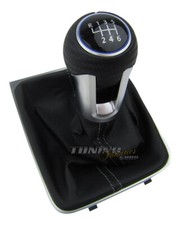 VW Golf 7 / Sportsvan Original Edition Schaltknauf Blau Leder 6-Gang Knauf Alu