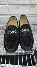 Vintage Gucci Black Loafers Size 39 Suede -Read-