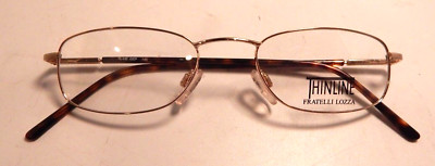 Vintage FRATELLI LOZZA Thin Line He Gold/Tortoise 50/20 Eyeglass Frame NOS #280