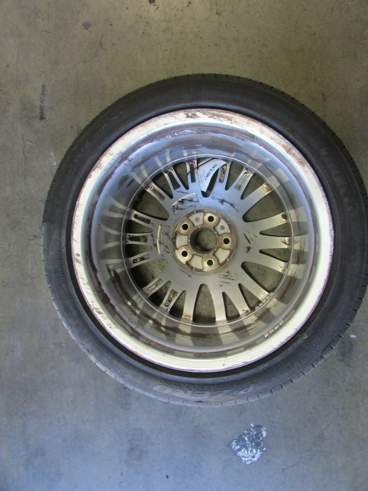 2014 Maserati Quattroporte, Rear Wheel / Rim, Curb Rash, 19", Used P/N 98015712