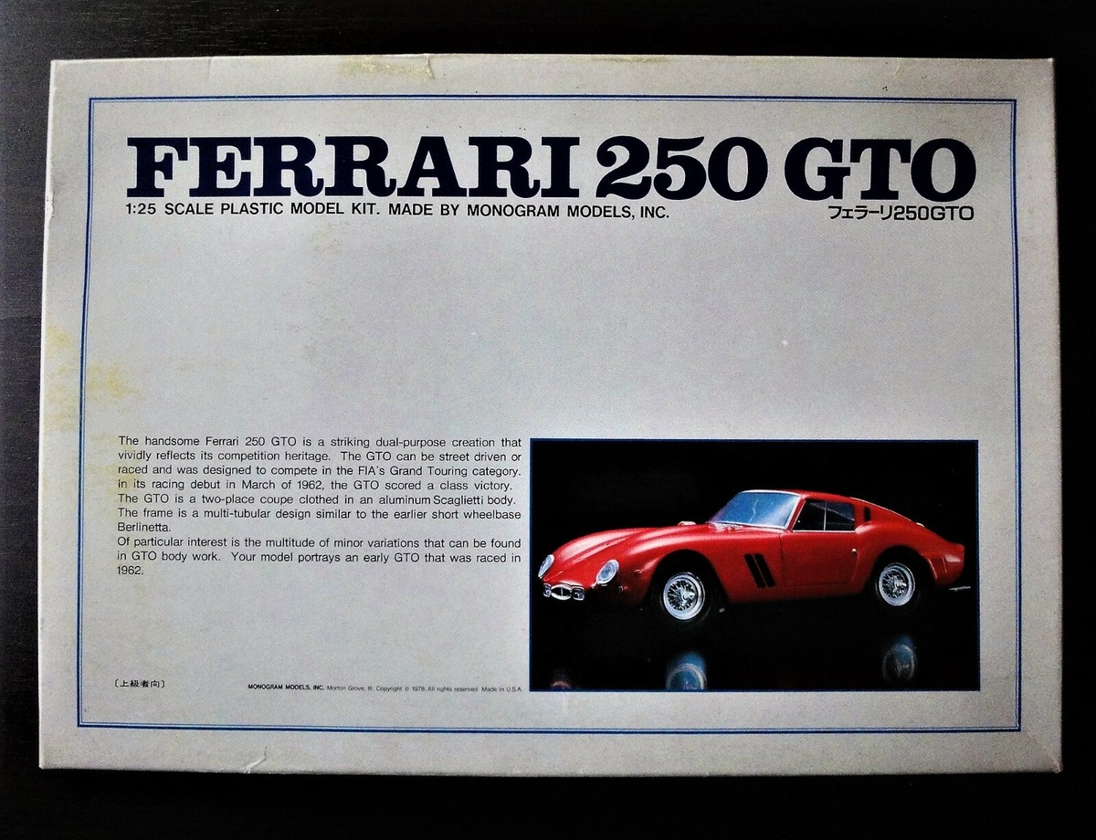 Ultra Steal !! BANDAI Monogram 1/25 Ferrari 250 GTO Vintage