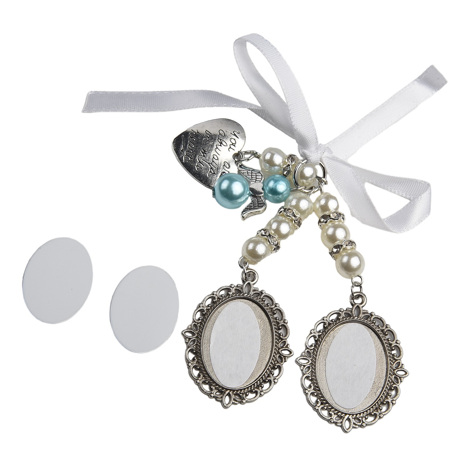 Élégant Cadre Photo Bouquet De Mariée Cœur Charme Mémoire Pour