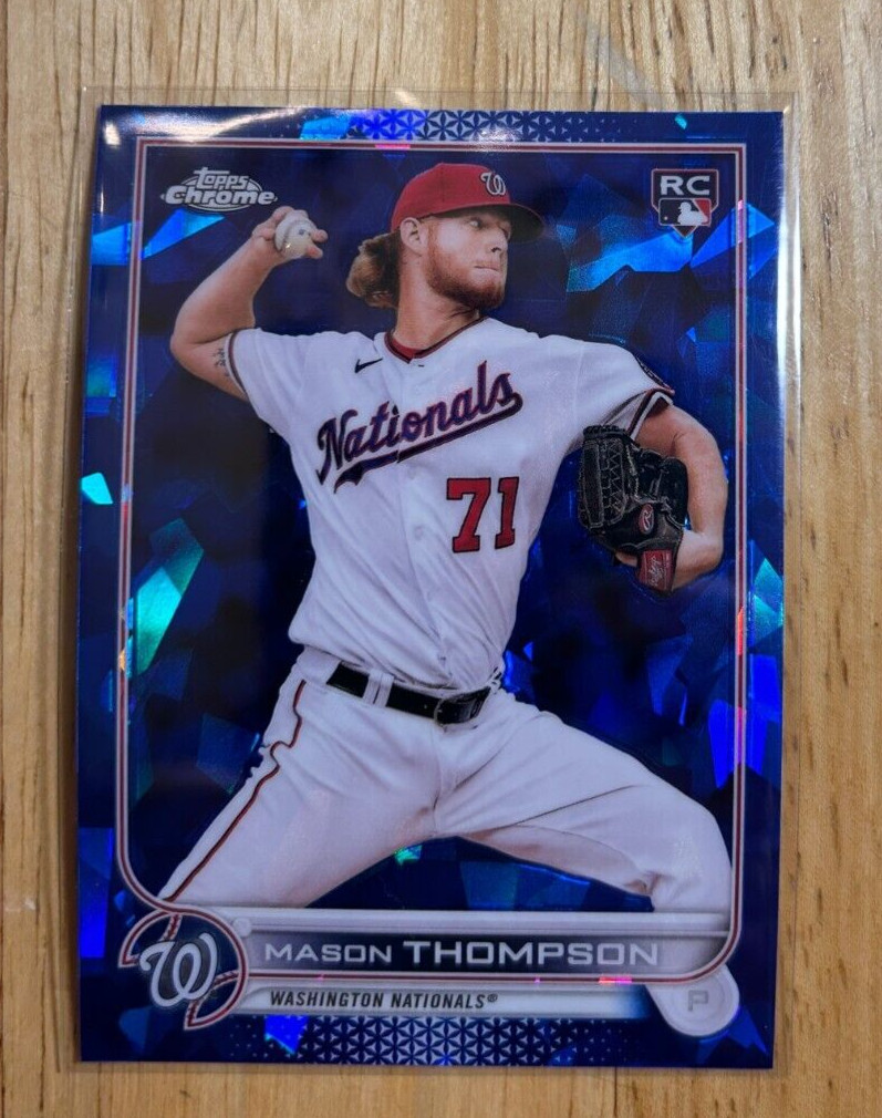 2022 Topps Chrome Sapphire Mason Thompson RC Rookie Washington Nationals #38