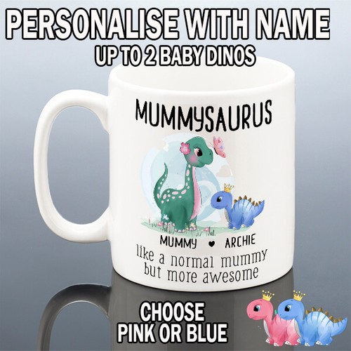 MUMMYSAURUS MUG Birthday Gift Mummy Dinosaur Cup Mum Mammy Mommy Christmas Gift - 第 1/5 張圖片