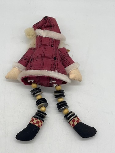Vintage Santa Shelf Sitter Ornament Button Legs - Picture 3 of 3