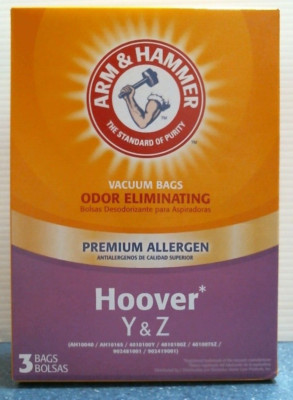 Arm & Hammer Oder Eliminating Vacuum Bags, Hoover Y & Z   3 pk (67978HQ) FS