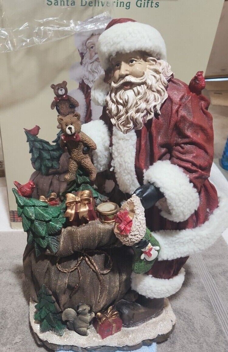 Cracker Barrel Santa Delivering Gifts Resin 19 Cracker Barrel Santa Delivering Gifts Resin 19