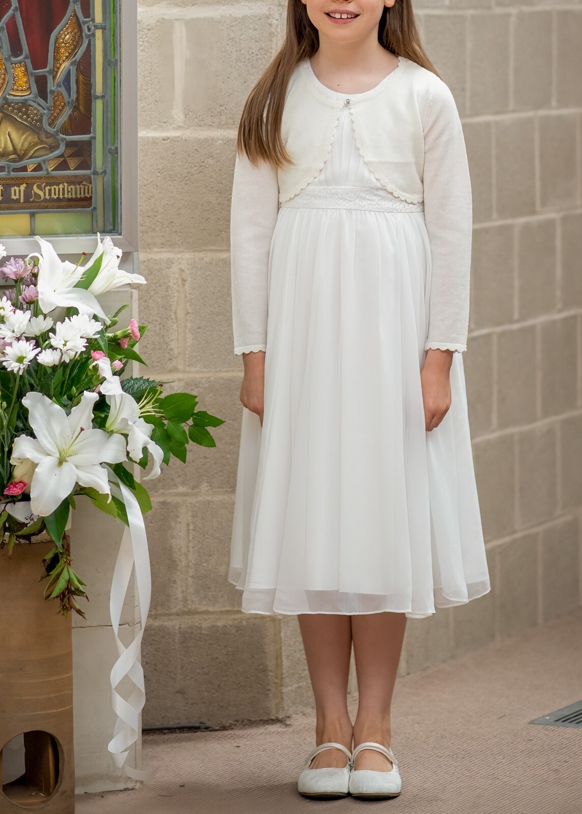 Holy Communion Dress + Cardigan (age 