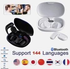 B66 Wireless Bluetooth 144 Language Translator Earbuds Two-Way Translator Device