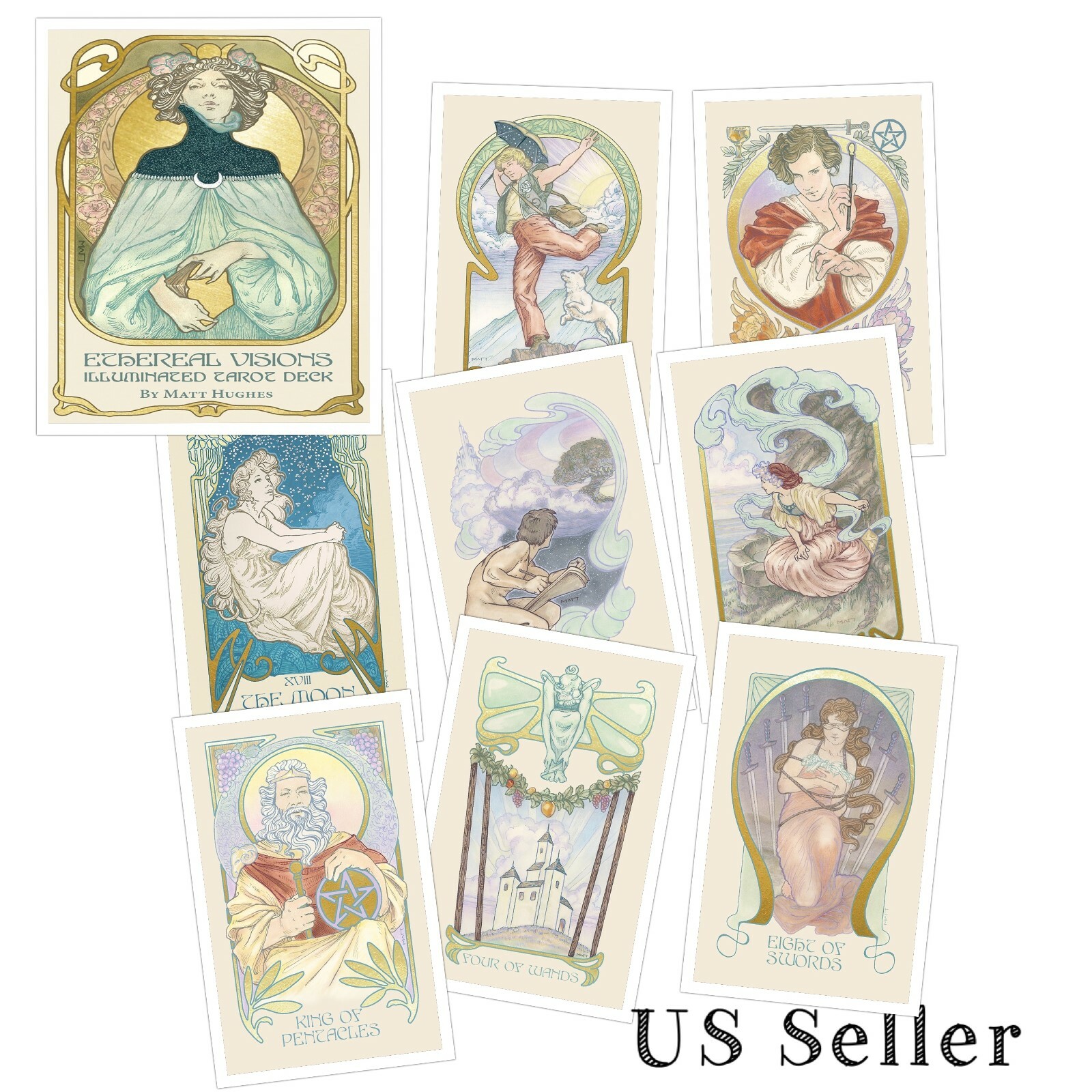 Ethereal Visions Illuminated Tarot Deck by Matt Hughes 48 Page Booklet USGS  9781572819252 | eBay