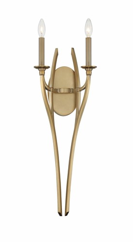 Minka Lavery Covent Park 2 Light Wall Sconce with a Honey Brushed Gold Finish (W