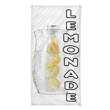 Vertical Vinyl Banner Multiple Sizes Lemonade with Background with C Outdoor