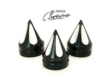 HAYABUSA BLACK CONTRAST SPIKE FORK & YOKE CAPS 2008 SUZUKI HAYABUSA