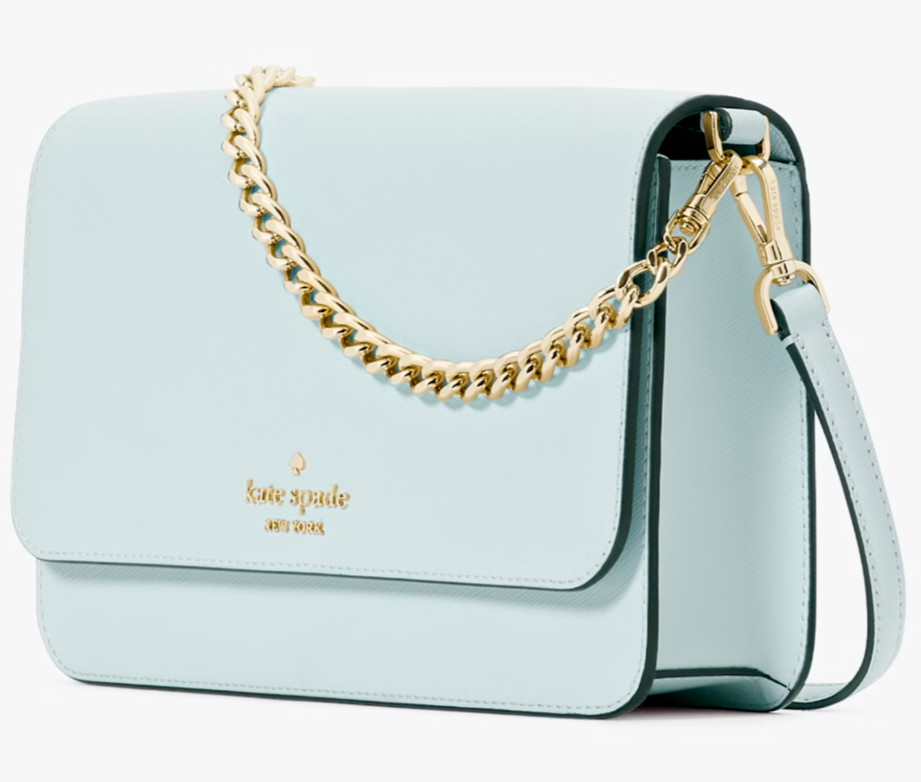 Kate Spade Madison Flap Crossbody Bag Blue Leather Chain Kate Spade Madison Flap Crossbody Bag Blue Leather Chain