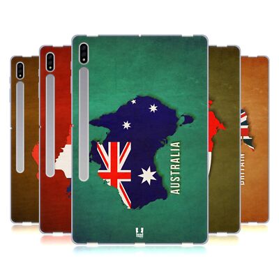 HEAD CASE DESIGNS COUNTRY FLAG MAPS SOFT GEL CASE FOR SAMSUNG TABLETS 1