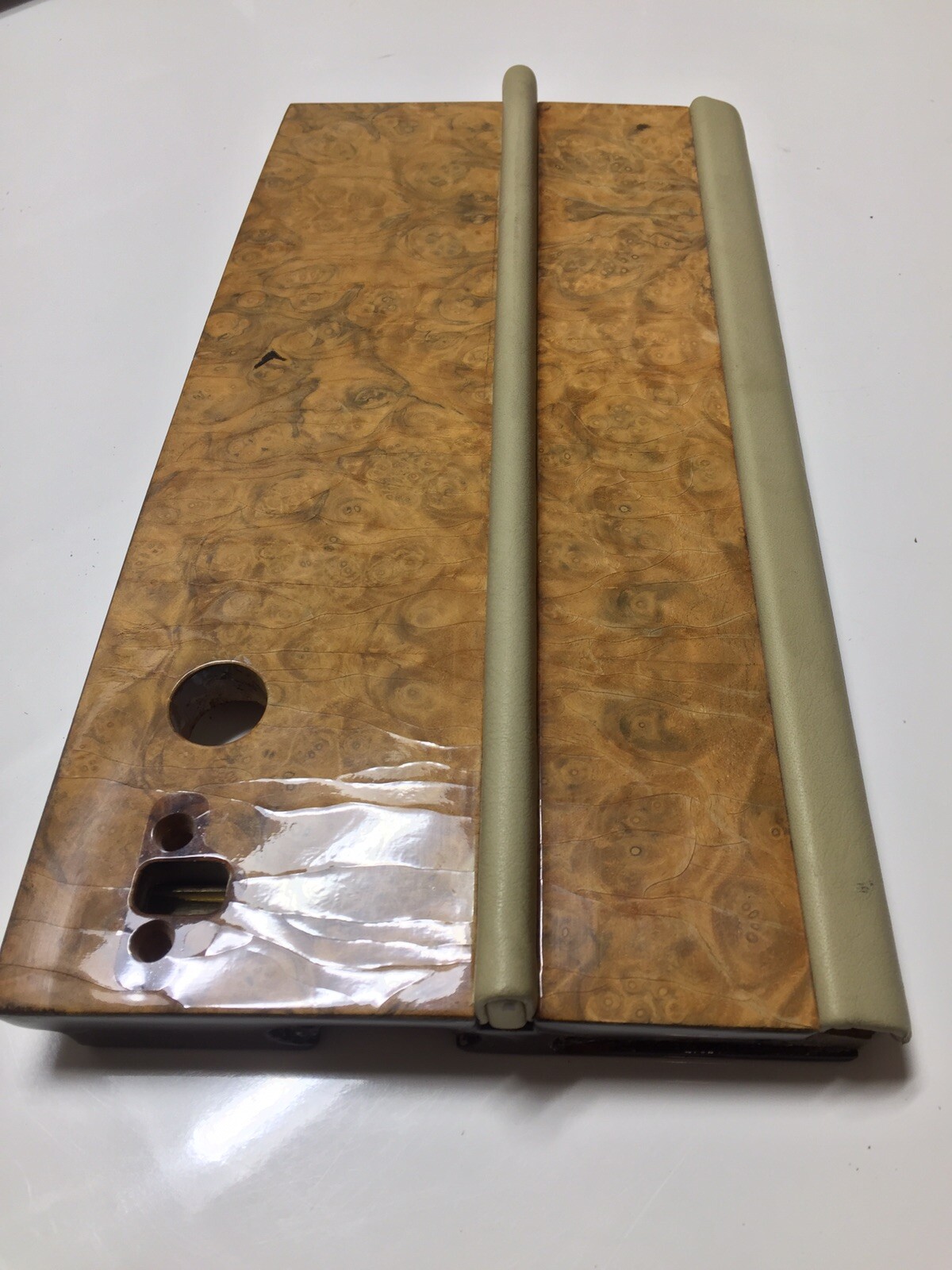 1986 Rolls Royce Bentley Silver Spur Glove Box Glovebox Door Wood