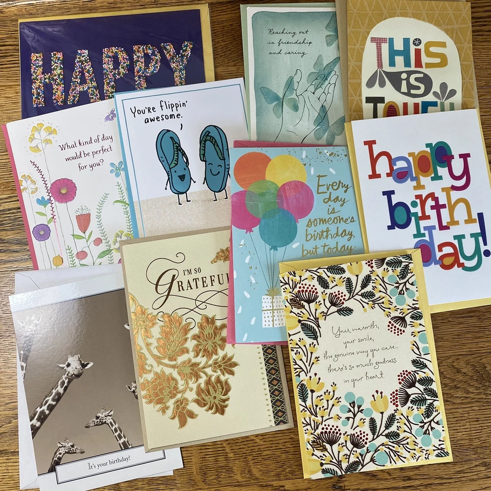 Lote de 25 tarjetas de felicitación surtidas Hallmark para cumpleaños amor y gracias a los niños Foto 2 de 4