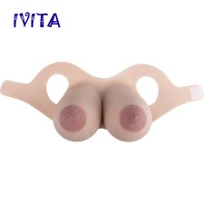 IVITA GG Cup Big Areola Full Silicone Breastsplate Transvestite CD Fake Boobs