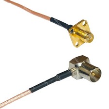 RG316 RP-SMA Female Flange to DVB Pal Male Angle RF Cable Rapid-SHIP LOT